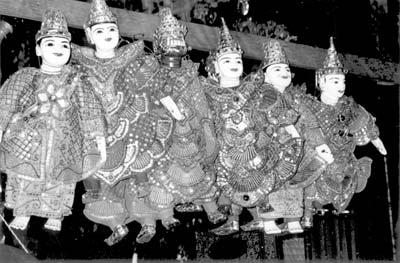 Puppets at Scott market — Yangon.