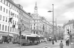 Street near the MuseumsQuartier Wien.