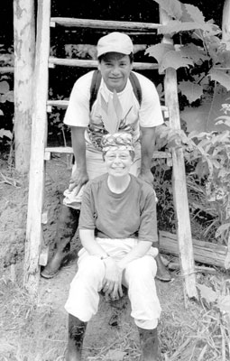 Ellen Jacobson with the guide Llyacko.