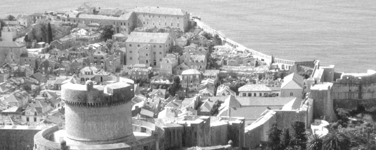 A view of Dubrovnik from the mountainside.