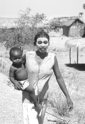 Many Malagasy women believe this beauty treatment is good for the complexion.