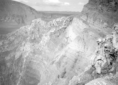 Looking down into Masaya Volcano, the fumes are overpowering. Photo: Spears