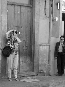 When you can’t frame well, plan to crop, as I did with this picture of my client Shirley West in San Miguel de Allende. Photos: Denninger