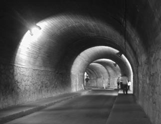 4. Digital cameras are forgiving in low-light situations. These tunnels beneath Guanajuato are lit only by dim fluorescent lights.