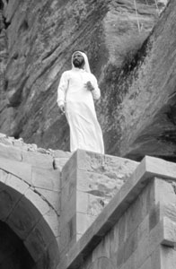 Lone guide at Petra.