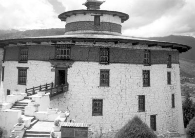 The Ta Dzong, or the National Museum, in Paro, Bhutan