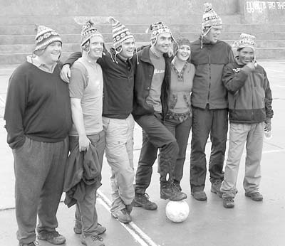 Soccer at 16,500 feet.