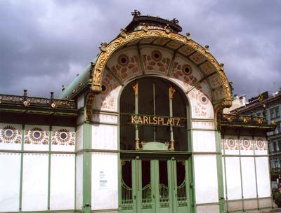 The original U-Bahn station at Karlsplatz, designed by Otto Wagner.