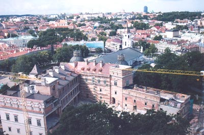 Unfinished courtyard of the Royal Palace — Vilnius.