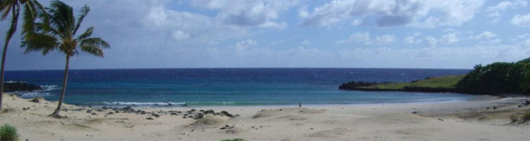 Picturesque Anakena Beach.