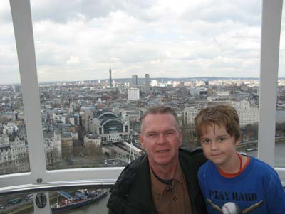 We chose a beautiful, clear day for our ride on the London Eye.