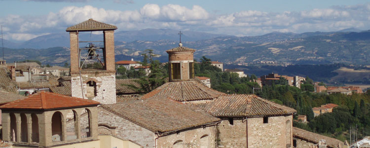 Rooftops of Perugia as seen from the market.