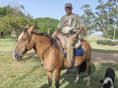 Tom Johanneck at the estancia El Charabon.