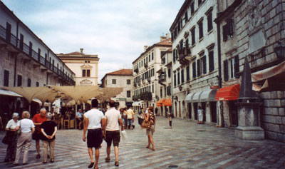 Square in Kotor, Montenegro.