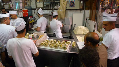 Inside Bakdash ice cream shop in Damascus. Photo: Stiles