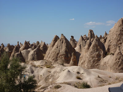 The unusual landscape of Cappadocia.