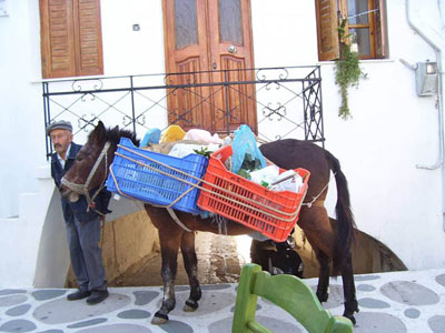 Fresh food is delivered daily to Symposium, a great breakfast stop on Paros.