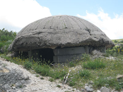 Concrete bunker. 