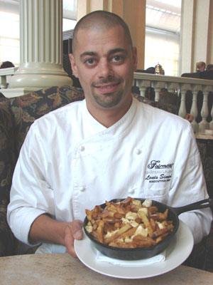 Chef Louis Simard presenting Truffled Poutine. Photos by Sandra Scott.