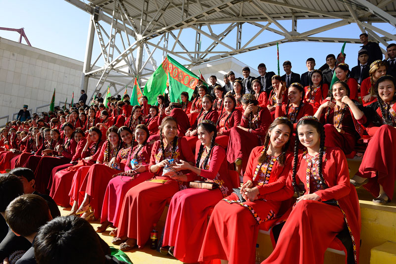 A racetrack in Ashgabat, Turkmenistan’s capital.