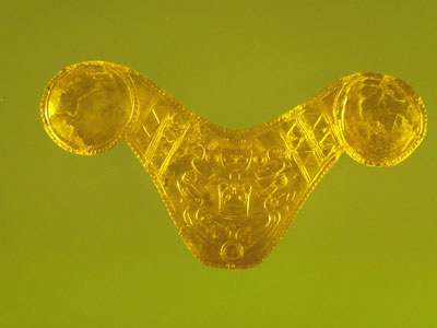 Artifact displayed at the Gold Museum in Bogotá.