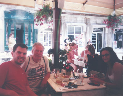 Mario and his father and wife in Split, Croatia. Photo by Philip A. Shart<br />
