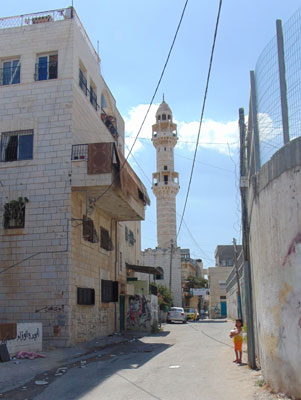 Inside the Aida Palestinian refugee camp.