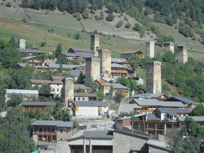 View of Mestia, Georgia.