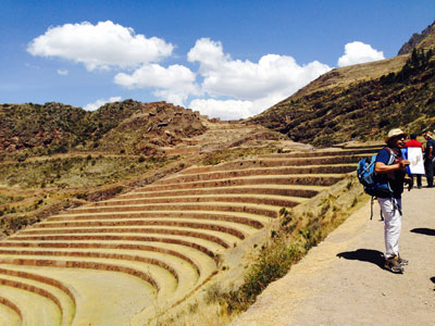 A view of the agricultural terraces of Písac.