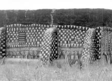 House in the Gurunsi tribal village of Tiebele in Burkina Faso