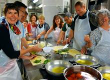 Florence offers plenty of engaging cooking classes. After cooking your meal, you'll get to feast on your fresh creations. Photo by Rick Steves