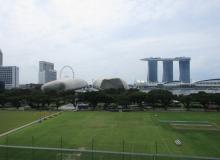 View of Singapore’s skyline from the National Gallery of Art.