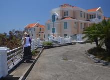 St. George’s University sits on a bluff overlooking a beautiful beach.