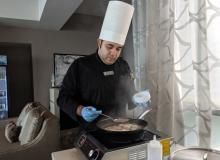 Chef Nicolas Preger at work. Photos by Sandra Scott