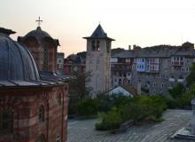 View of Vatopediou Monastery.