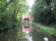 Approaching bridge No. 6 on the Stratford-upon-Avon Canal.