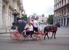 Sightseeing in style in Old Havana. Photos: Keck