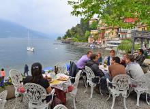 Romantic lakeside dining in Varenna. Photo by Cameron Hewitt.