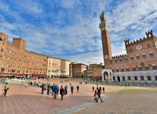 Siena’s main square and gathering place, Il Campo. Photo by Cameron Hewitt