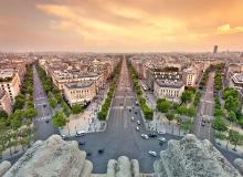 The wide sidewalks of the Champs-Elysées invite strolling. Photo by Dominic Arizona Bonuccelli