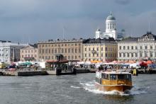 Helsinki grew up around its busy harbor, overlooked by the gleaming white Lutheran Cathedral.