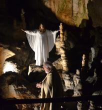 The angel singing “Ave Maria” in Postojna Cave. Photo: Barnes