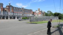 The Britannia Royal Naval College (commonly known as Dartmouth) and our guide, Peter. Photos by Bob Dear