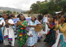 Women at the Ashenda Festival in Yeha.