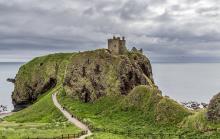 View of Dunnottar Castle, outside Stonehaven.