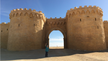 In the desert near Tozeur, where scenes from the original “Star Wars” movie were filmed.