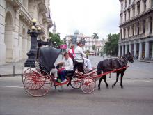 Sightseeing in style in Old Havana. Photos: Keck