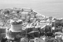 A view of Dubrovnik from the mountainside.