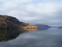 A view from Eilean Donan Castle, near the Isle of Skye.