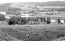 Neris River and the Pajauta Valley with Hearth Mound in the foreground. 